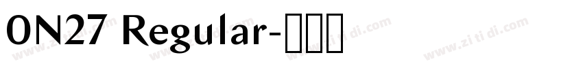 0N27 Regular字体转换